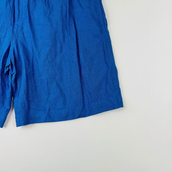 Sigrid Olsen Blue Linen Blend Shorts Size 10 NWT Casual Comfort Wear Essential - Picture 4 of 14